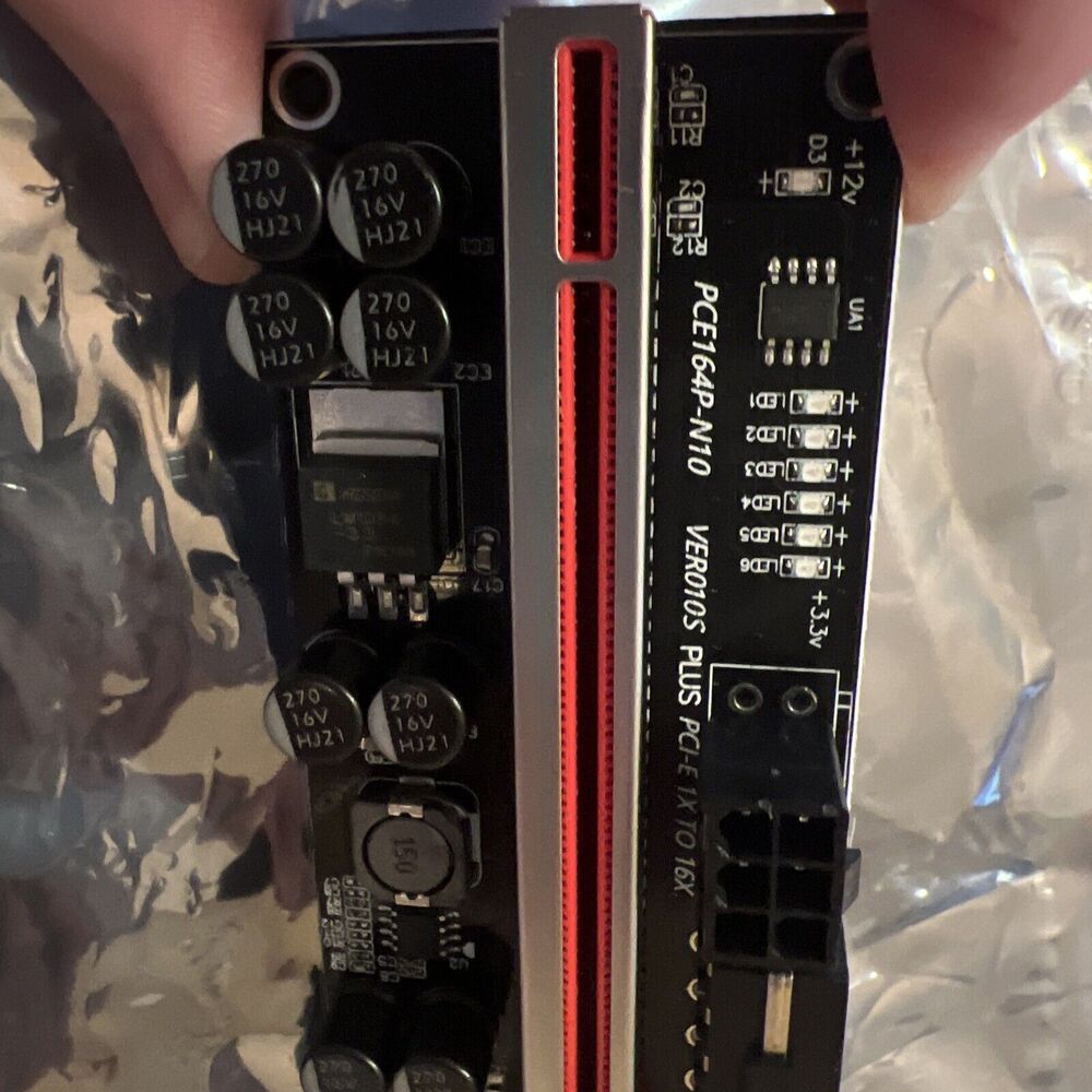 PCI-E 1x to 16x Powered USB3.0 GPU Riser Extender Adapter Card - Picture 14 of 16